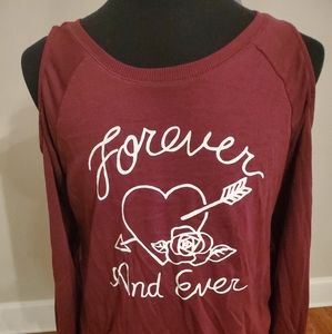 NWT cold shoulder sweatshirt